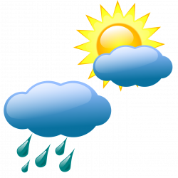 Weather forecasting Symbol Clip art - Drizzle sunny weather forecast ...