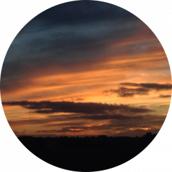 sunset circle sky black beautiful orange blue freetoedi...