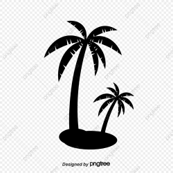 Coconut Tree Beach At Sunset, Tree Clipart, Sunset Clipart ...