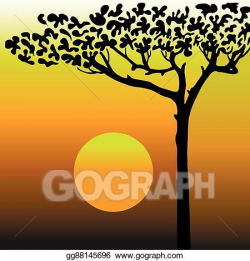 Vector Clipart - Tree in the desert. Vector Illustration ...