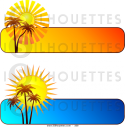 Silhouette Clipart of a Couple of Blue and Orange Tropical ...