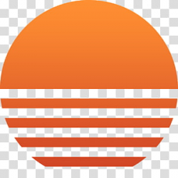 Round orange logo, Sunset , Sun Rays transparent background ...