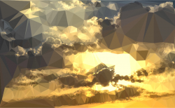 Clipart - Low Poly Golden Sunset 2