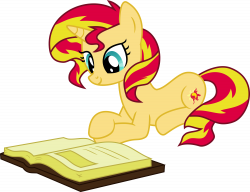 Image - Sunset Shimmer Reading by Elsia-pony.png | My Little Pony ...