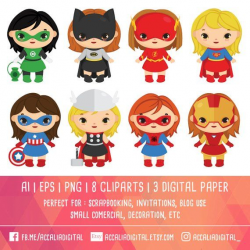 Supergirl clip art, Super Hero sticker, woman Super Hero ...