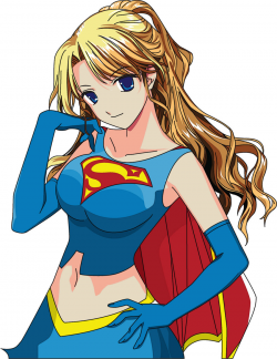 Supergirl Clipart cute anime 1 - 900 X 1168 Free Clip Art ...