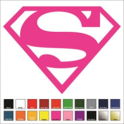 Superman Supergirl Sticker / Vinyl Decal - Pink 4