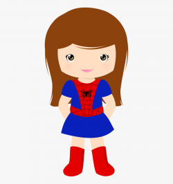Super Girl Clipart Tot - Spider Girl Baby Png #191257 - Free ...