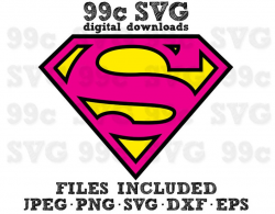Supergirl DC Logo Superhero SVG DXF Png Vector Cut File Marvel Cricut  Design Silhouette Vinyl Decal Stencil Template Heat Transfer Iron