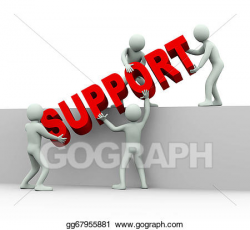 Clipart - 3d people - concept of help and support. Stock ...