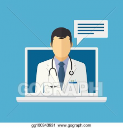 Vector Art - Online medical consultation and support. online ...