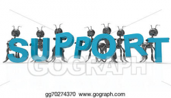 Clip Art - Support team. Stock Illustration gg70274370 - GoGraph