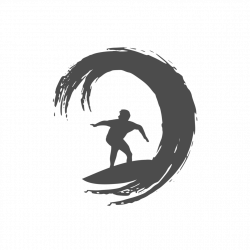 Surfer Image Logo Black and White - Free Logo Elements, Logo Objects ...