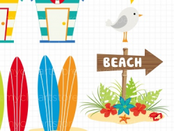 Clipart - Surf's Up! / Surfing / Surfboards / Surf Shack ...