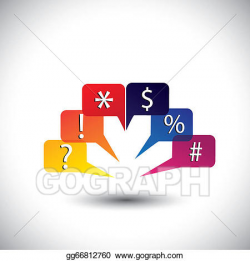 EPS Vector - Abstract colorful speech bubbles with ...