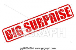 Vector Art - Big surprise red stamp text. Clipart Drawing ...