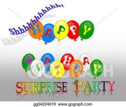 Stock Illustrations - Birthday surprise party. Stock Clipart ...