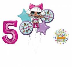 LOL Party Supplies 5th Birthday Balloon Bouquet Decorations