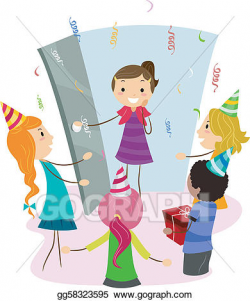 EPS Vector - Surprise party. Stock Clipart Illustration ...