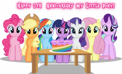 Happy 7th Anniversary My Little Pony! by CyberApple456 on DeviantArt