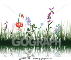 EPS Vector - Grass on water. Stock Clipart Illustration ...