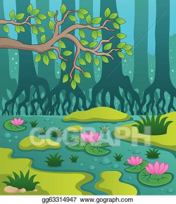 Vector Illustration - Swamp theme image 2. Stock Clip Art ...