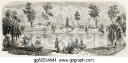 Drawing - Bordeaux park bis. Clipart Drawing gg62254541 ...