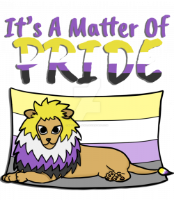 Nonbinary Pride Lion- With Text by marzipan-pond on DeviantArt