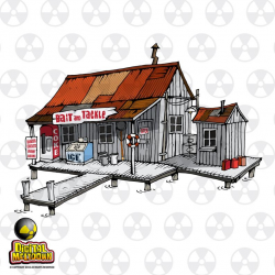 Louisiana Vector Clipart, Bayou Bait and Tackle Shop Swamp Cabin, Auto  Traced, Instant Download