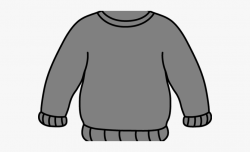 Gray Clipart Clothes - Sweater Clipart Black And White ...
