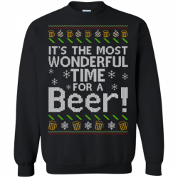 Christmas Ugly Sweater Beer It's The Most Wonderful Time For A Beer ...