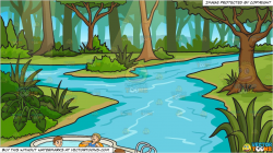 A Party Of Four Enjoying A Swim Party and A River In A Jungle Background