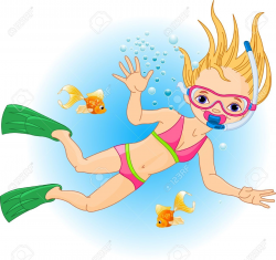 Stock Vector | Dive into Learning | Underwater swimming ...