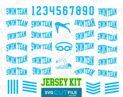 Swim Team jersey kit svg, clipart clip art icon, swimming ...