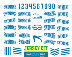 Swimming Team jersey kit svg, clipart clip art icon, swim ...