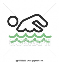 Vector Art - Swimming person. Clipart Drawing gg79466568 ...