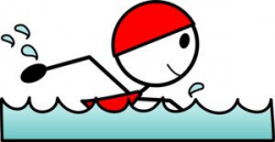 Swimmer Cartoon Clipart Image - Cartoon Stick Figure ...