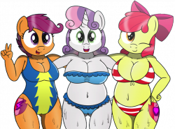 anthro cutie mark crusaders swimsuit sexy...