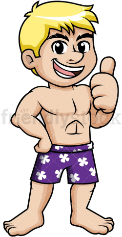 Friendly Man In Swimsuit | Clip Arts | Free vector clipart ...