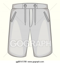 Vector Stock - Man swim shorts icon, gray monochrome style ...