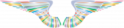 Clipart - Hand Drawn Wings Prismatic