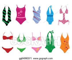 Vector Stock - Swimming suits. Clipart Illustration ...