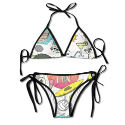 Amazon.com: ALEISIN Beach & Summer Clipart Bikini Women's ...