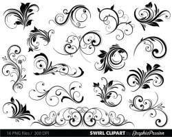 Swirls Clipart Digital Swirls Clip Art Vector Swirls ...