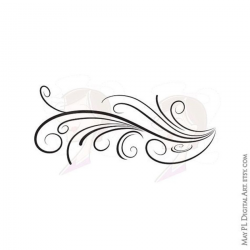 Elegant Swirl Border Clip Art free image