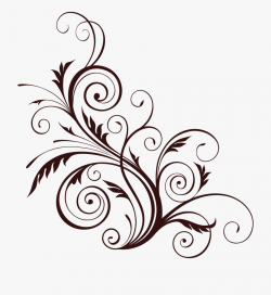 Brown Floral Png Template - Flower Swirl Transparent ...