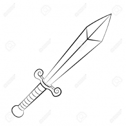 Sword clipart black and white 1 » Clipart Station