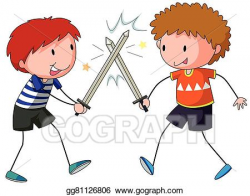 Vector Illustration - Sword fighting. EPS Clipart gg81126806 ...