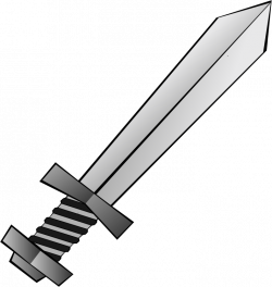Clipart - Toy Sword (Grayscale)