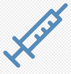 Syringe Hypodermic Needle Clip Art Blue Transprent - Logo ...